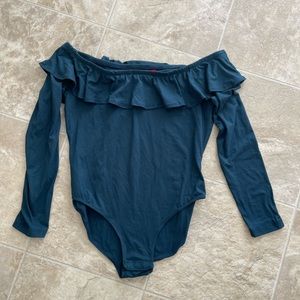 Off The Shoulder Long Sleeve Body Suit